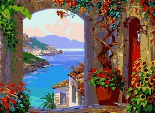 pictura pe numere peisaje